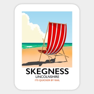 Skegness Lincolnshire beach poster Sticker